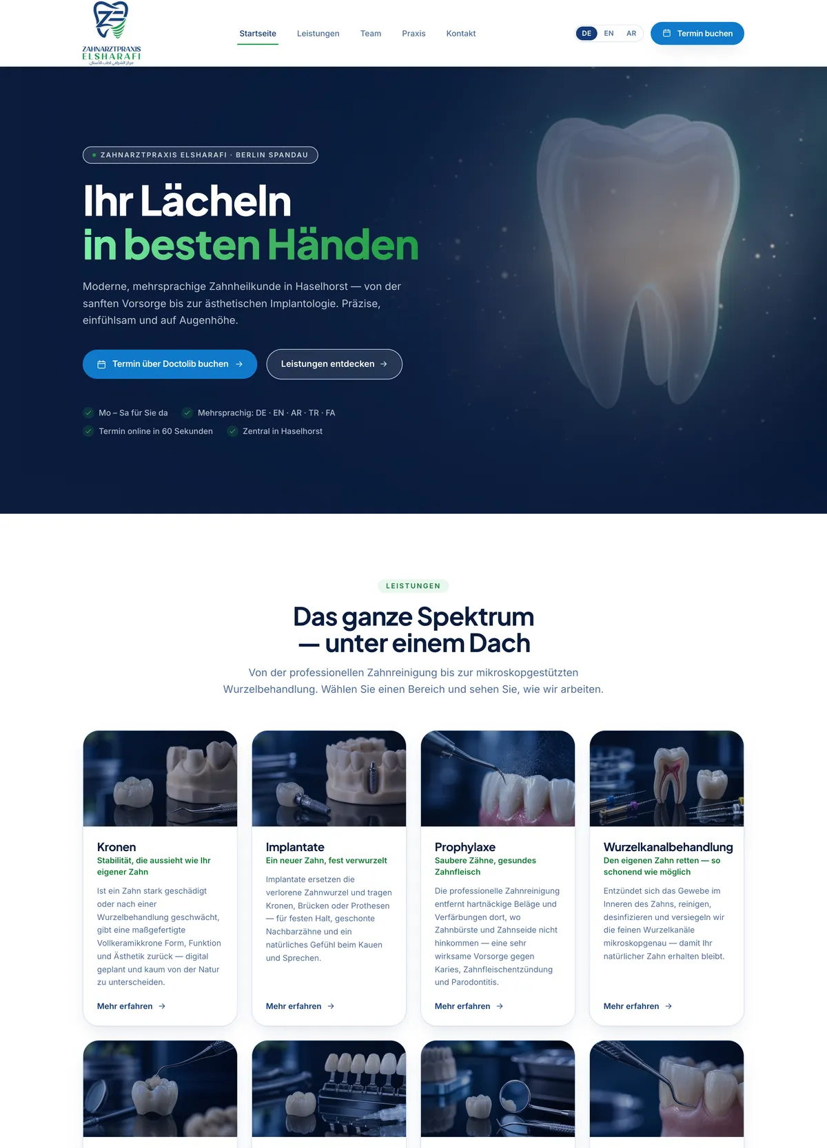 Die simple, günstige Website — Screenshot